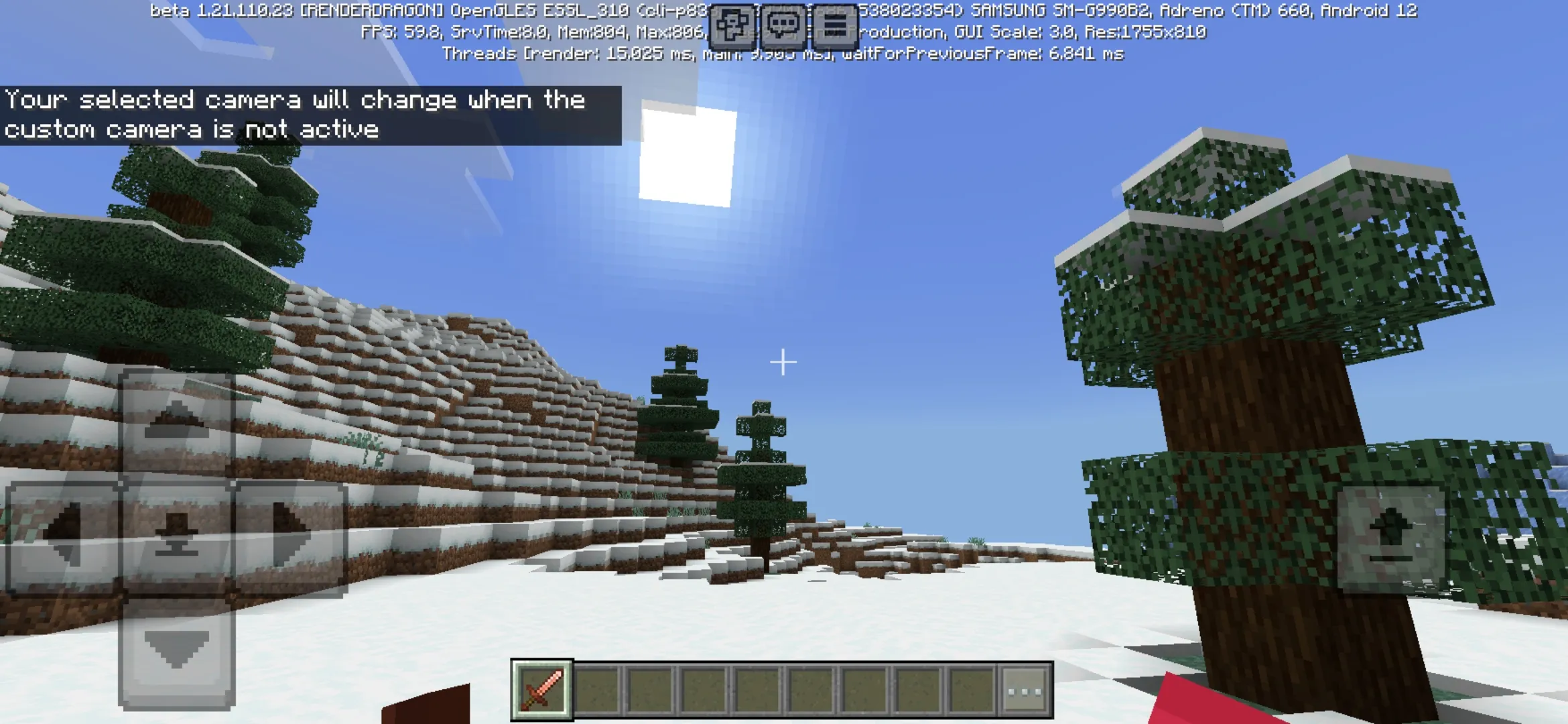Info from First Person View Mod for Minecraft PE