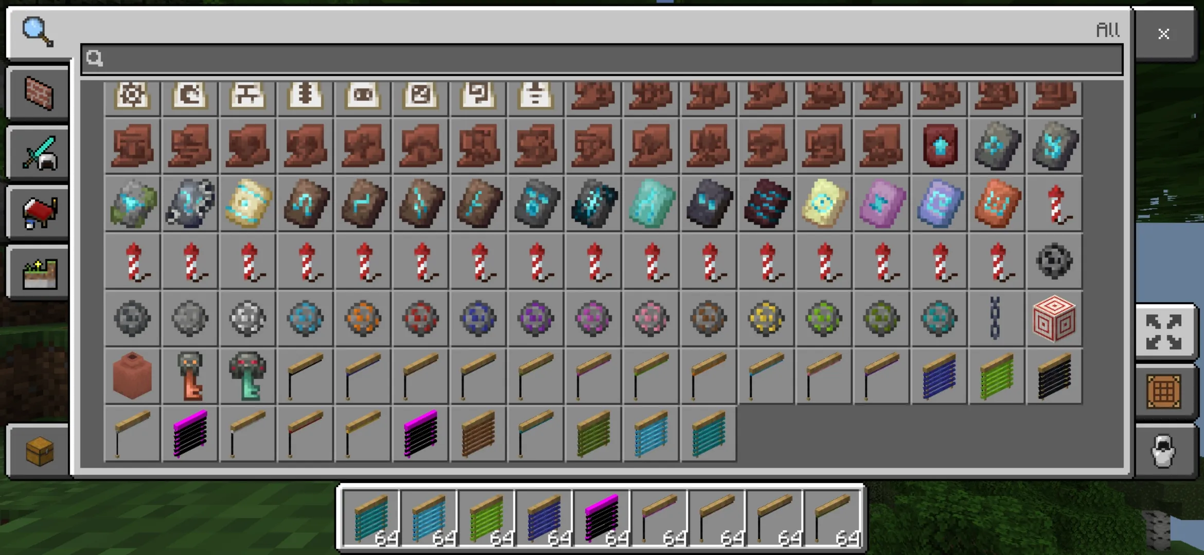 Inventory from Blinds Mod for Minecraft PE