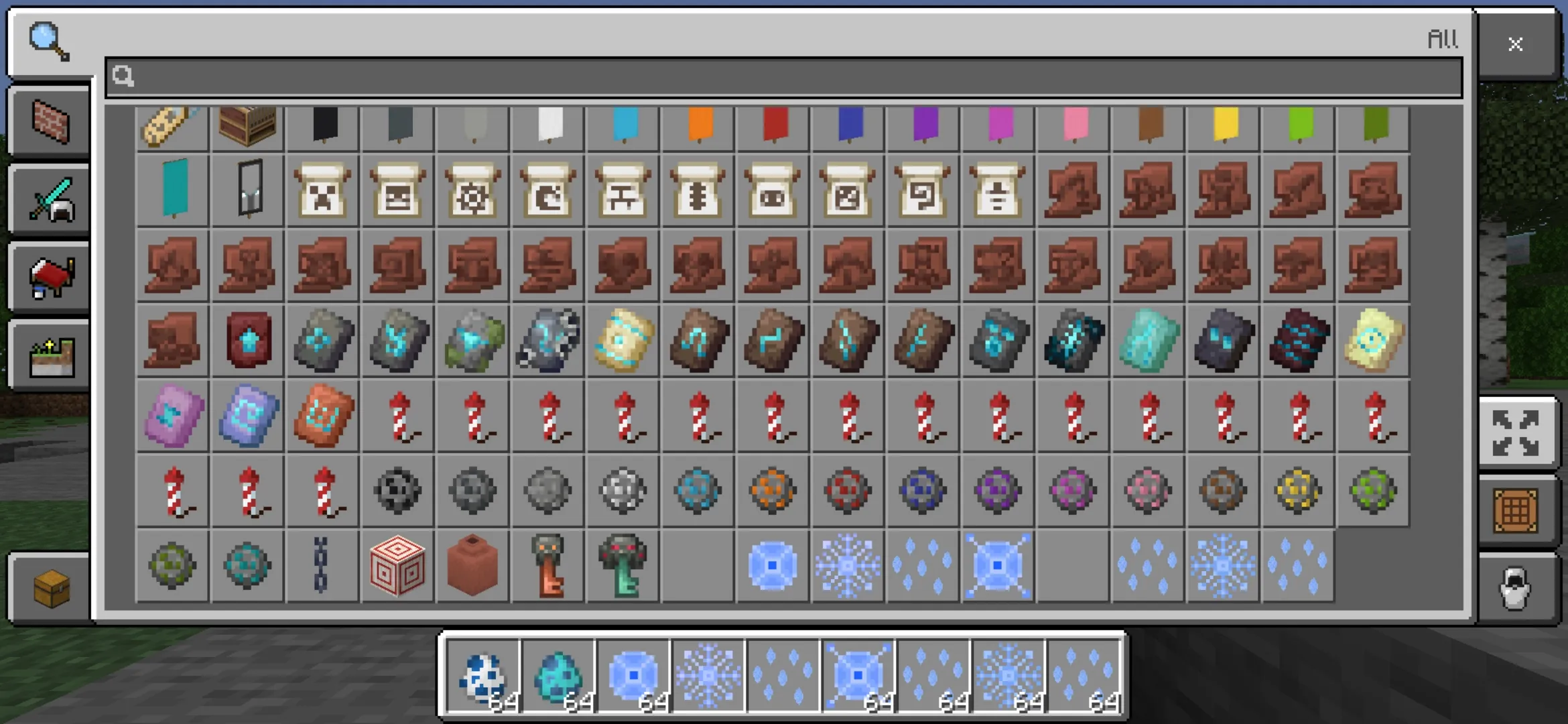 Inventory from Frost Magic Mod for Minecraft PE
