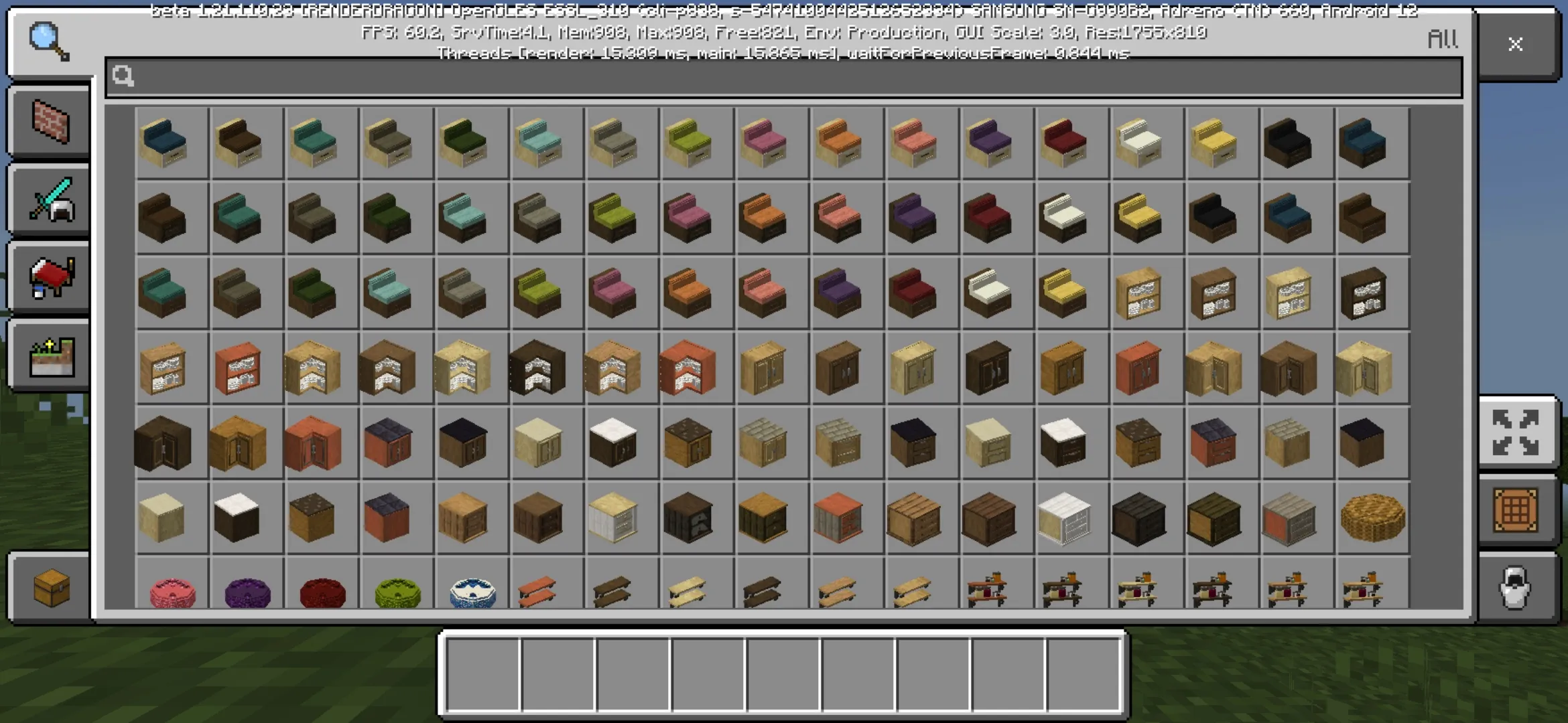 Inventory from Ghoulcraft Furniture Mod for Minecraft PE
