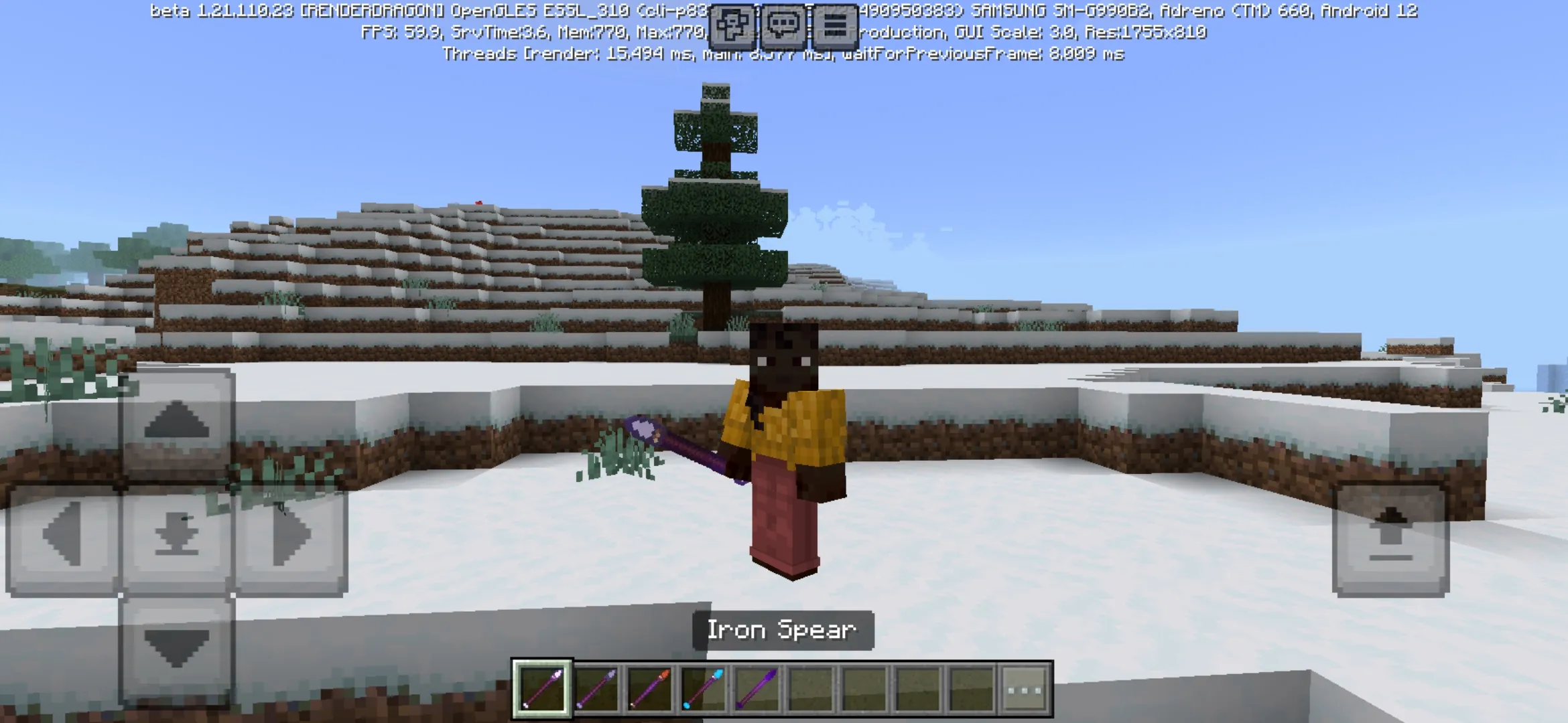 Iron from Spears Mod for Minecraft PE