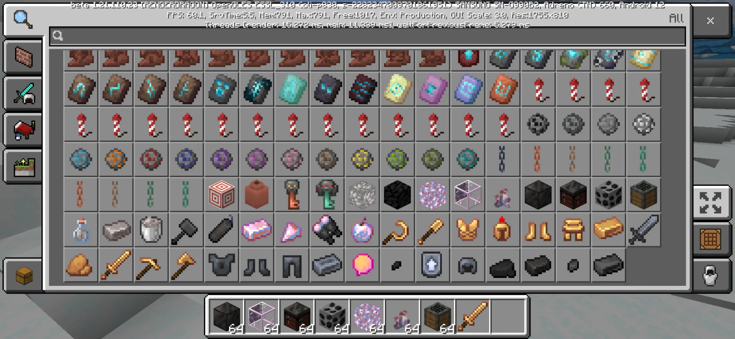 Items from Metallurgy Mod for Minecraft PE