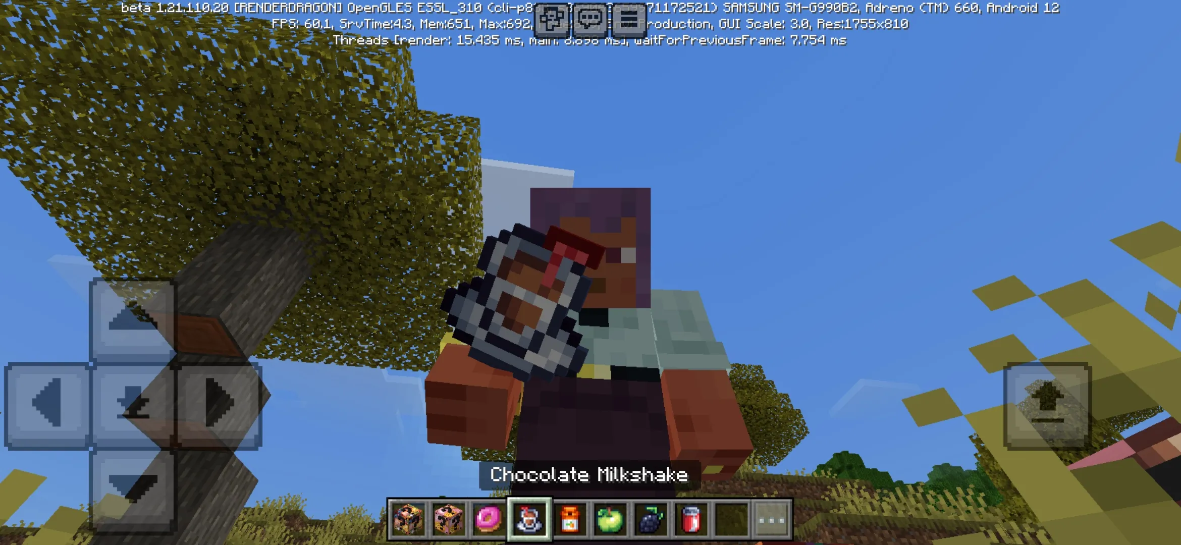 Milkshake from Lucky Foods Mod for Minecraft PE