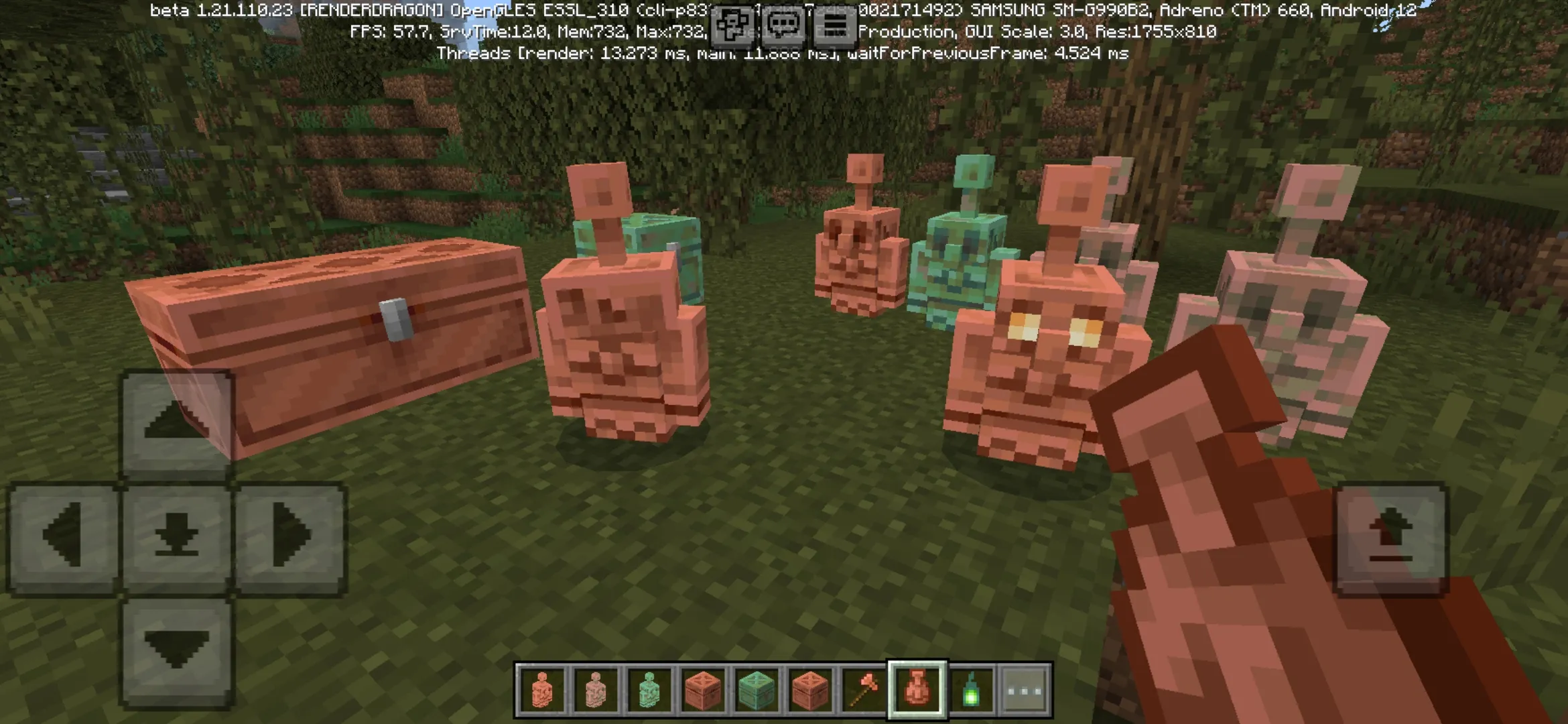 Mobs from Minecraft PE 1.21