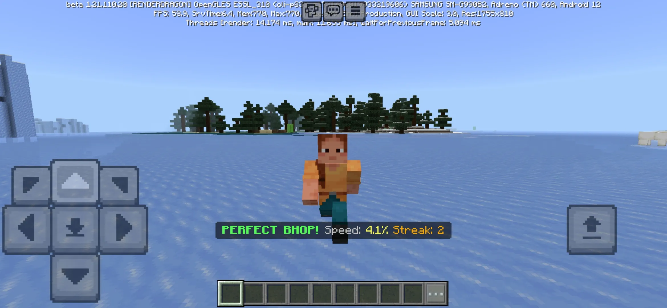 Options from CS Bunny Hop Mod for Minecraft PE