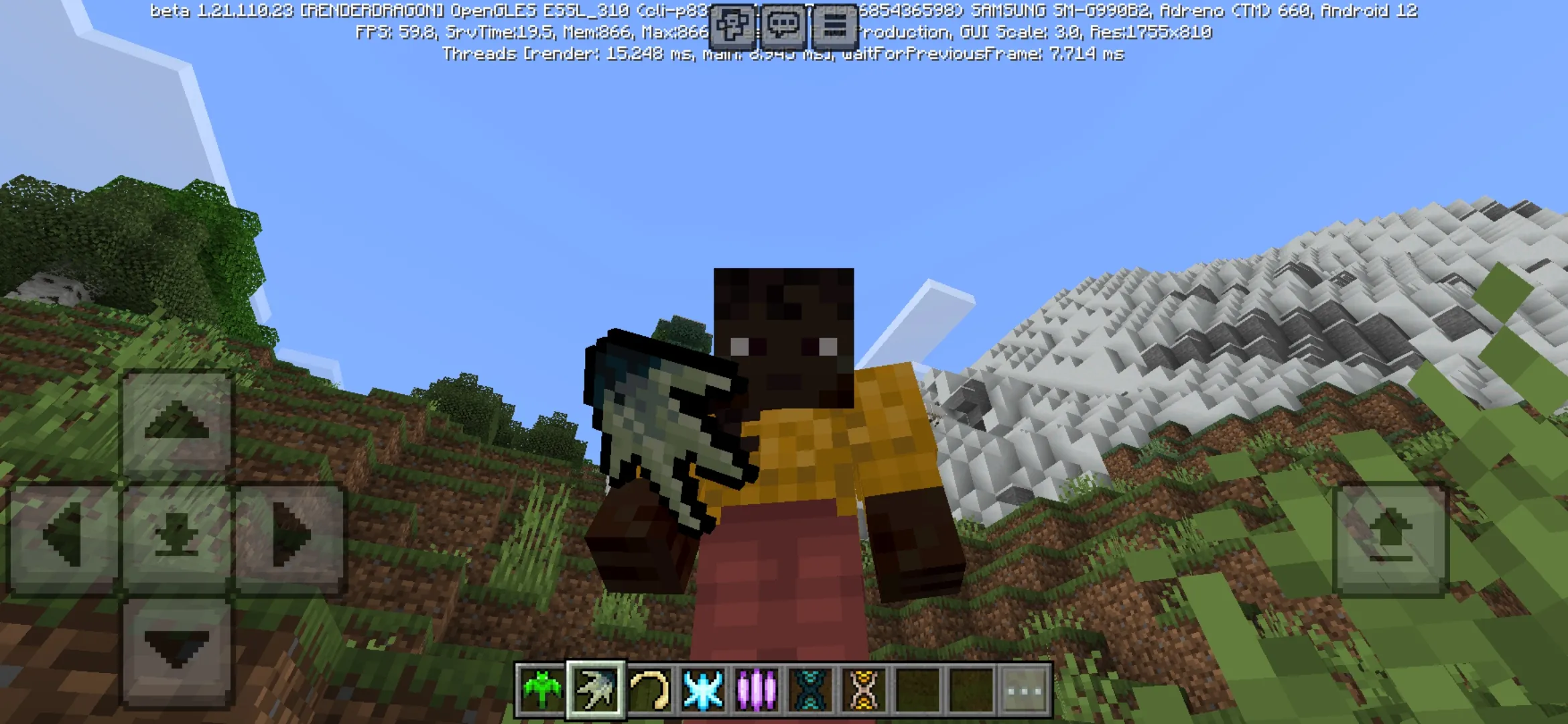 Options from Kaiju Craft Mod for Minecraft PE