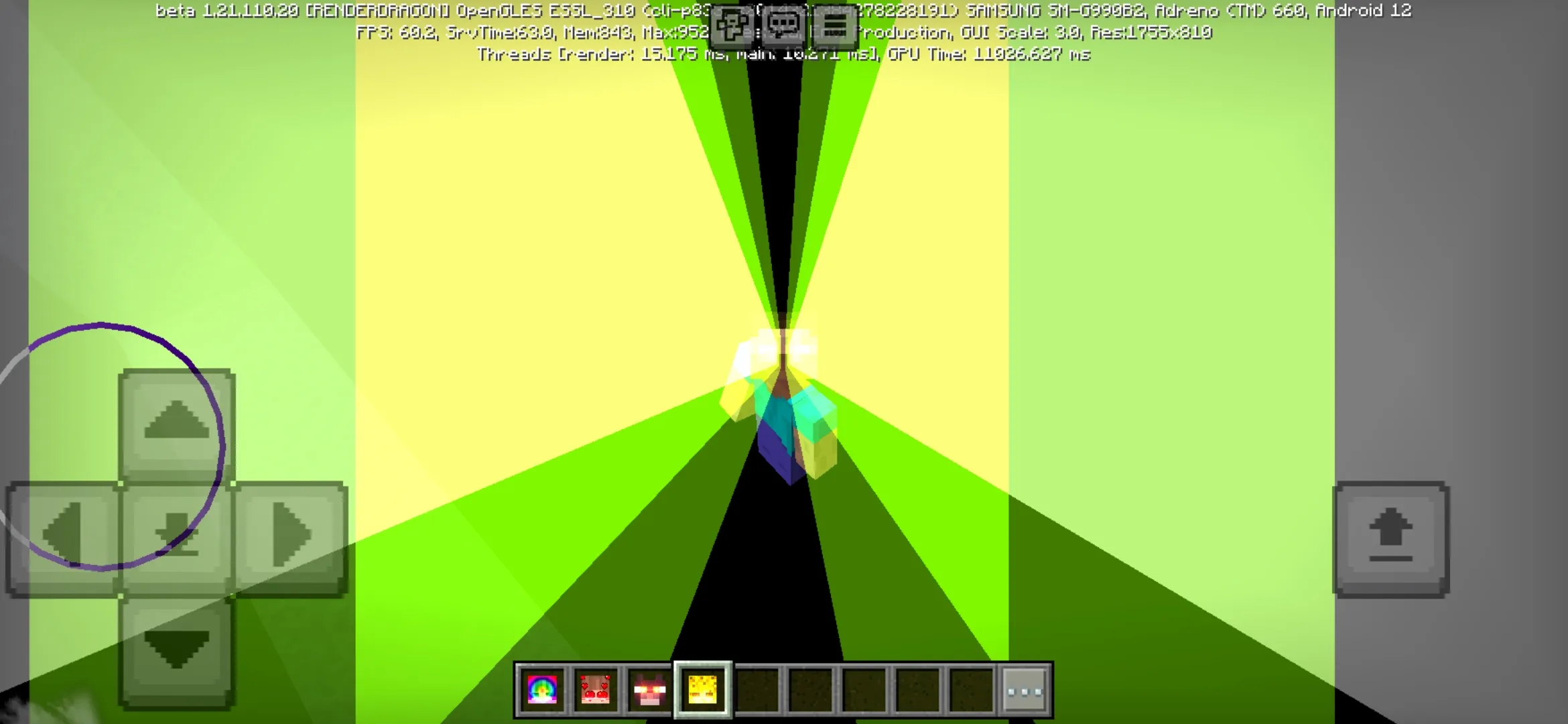 Options from Laser Eyes Mod for Minecraft PE