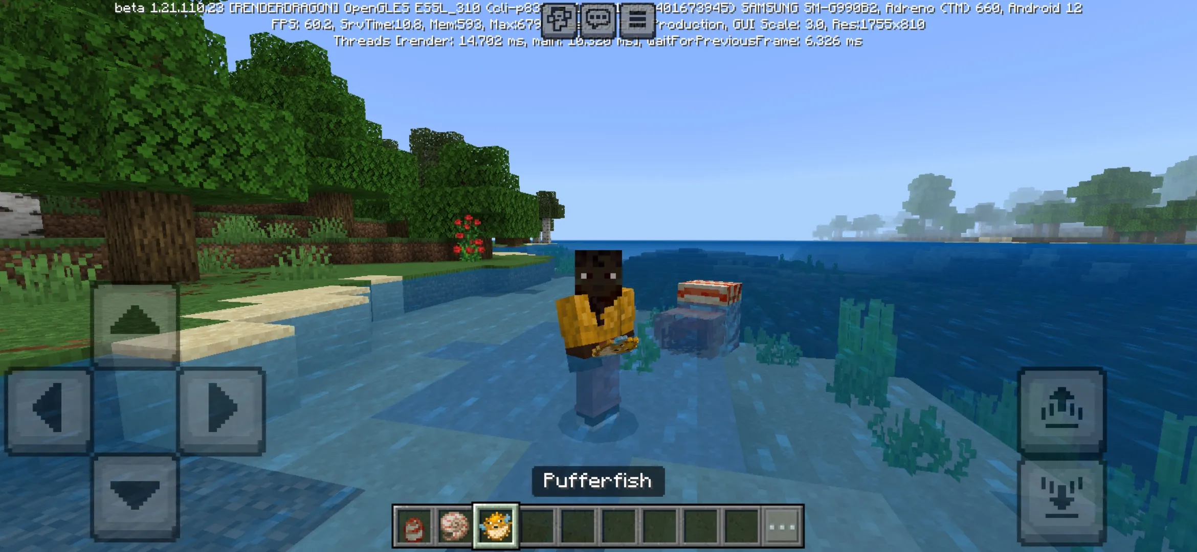 Puferfish from Nautilus Mod for Minecraft PE