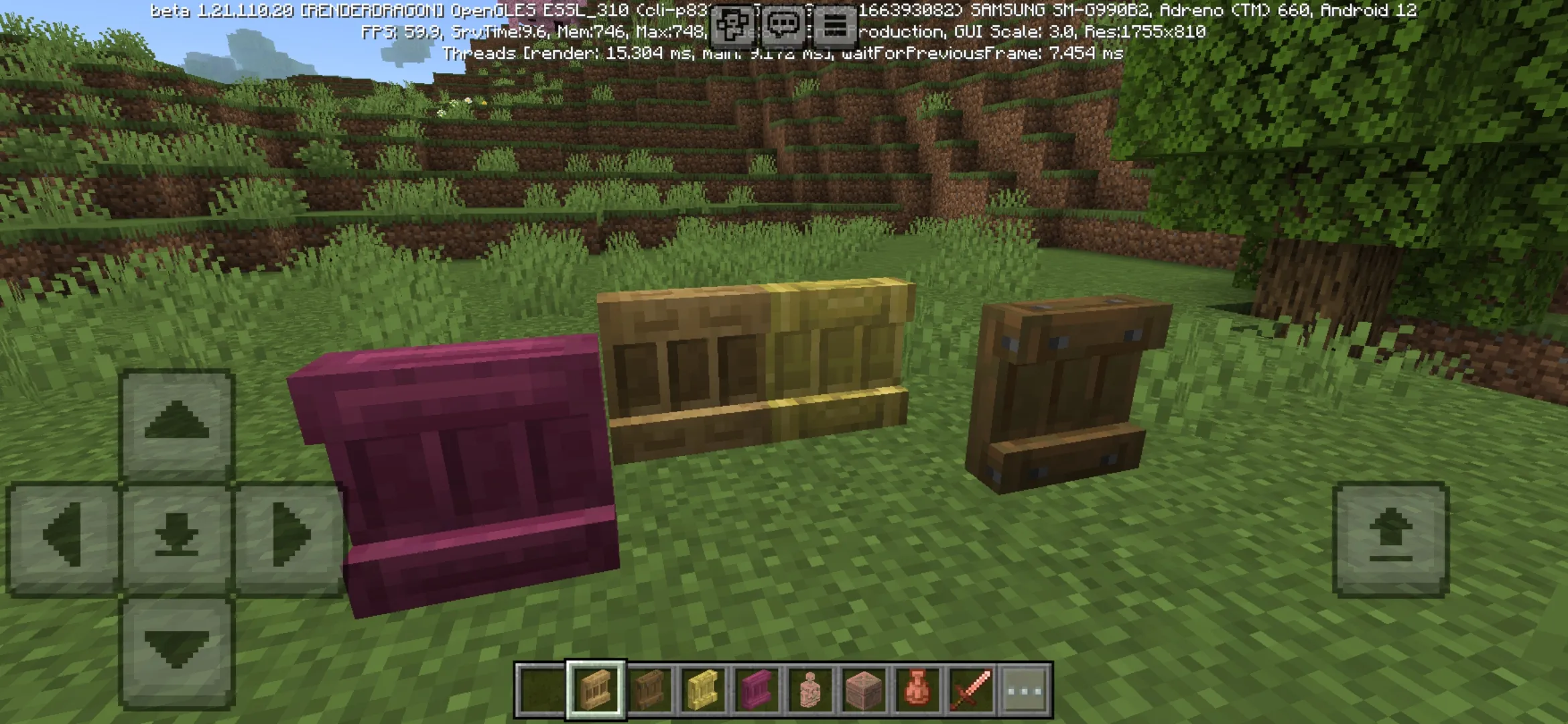 Shelves from Minecraft 1.21