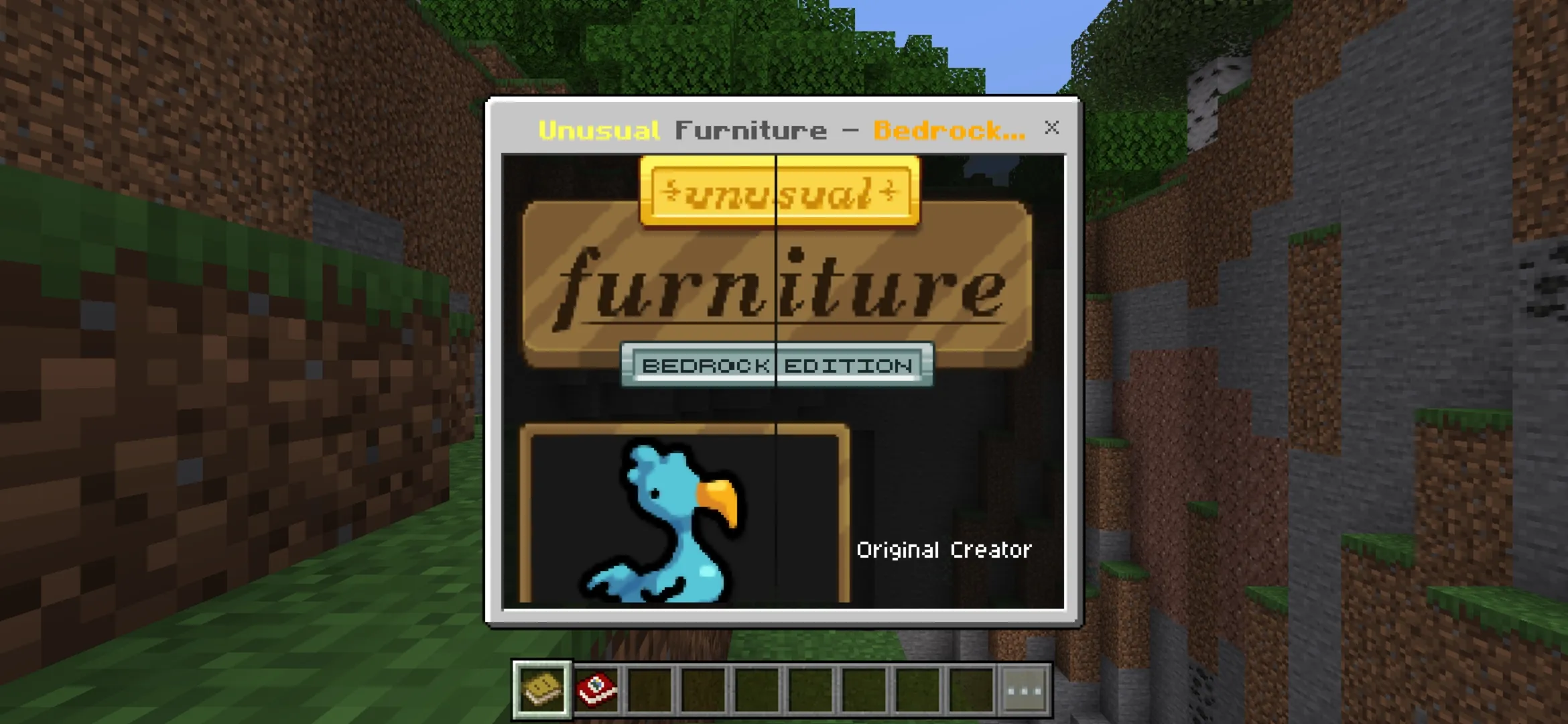 Start from Unusual Furniture Mod for Minecraft PE