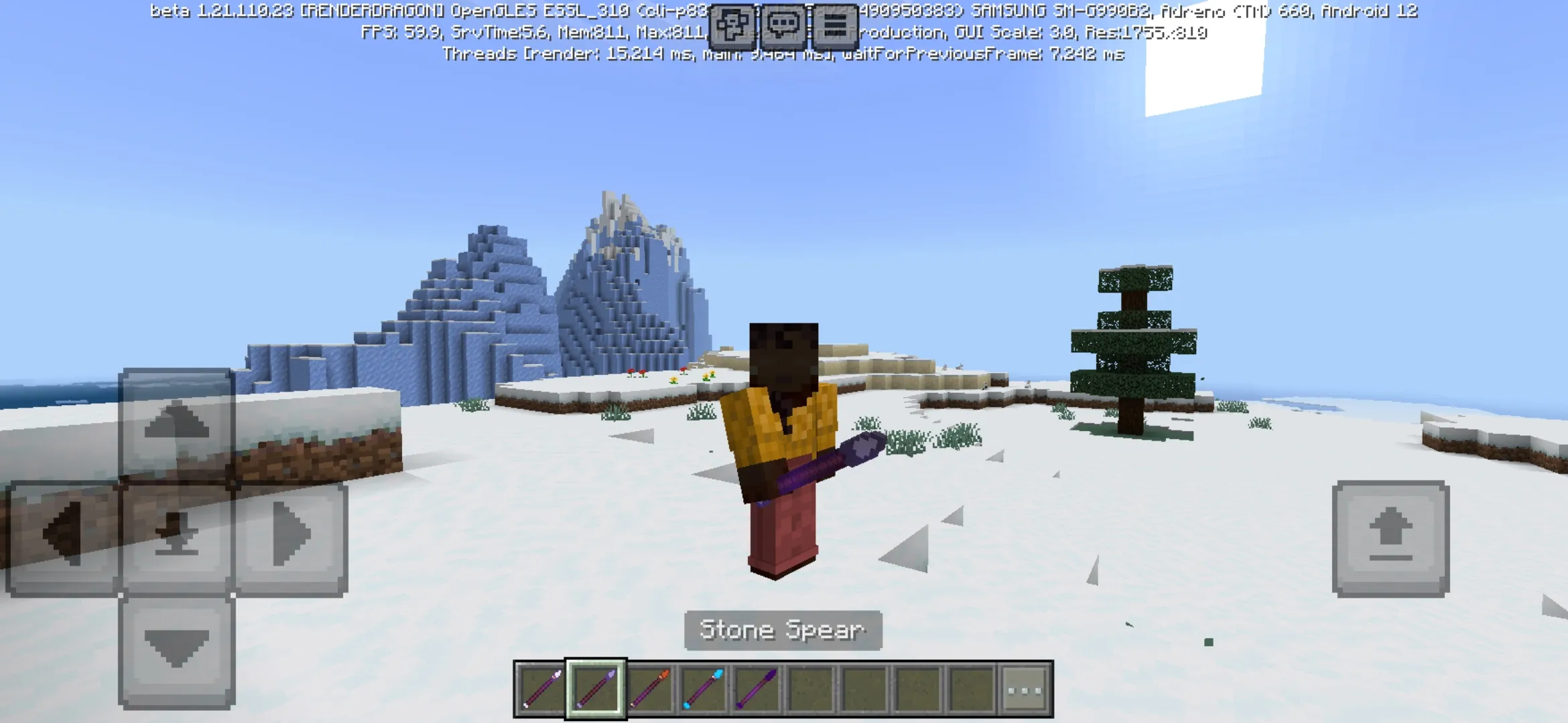 Stone from Spears Mod for Minecraft PE