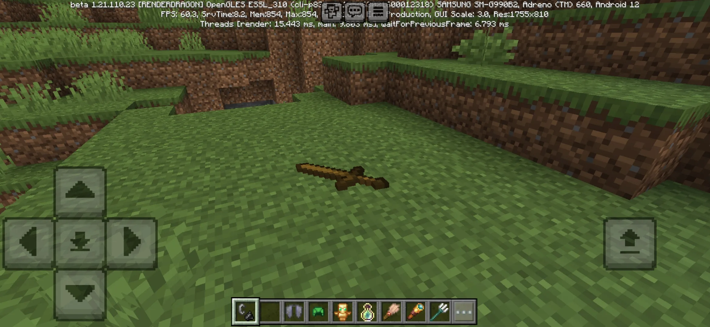 Sword from Item Physics Mod for Minecraft PE