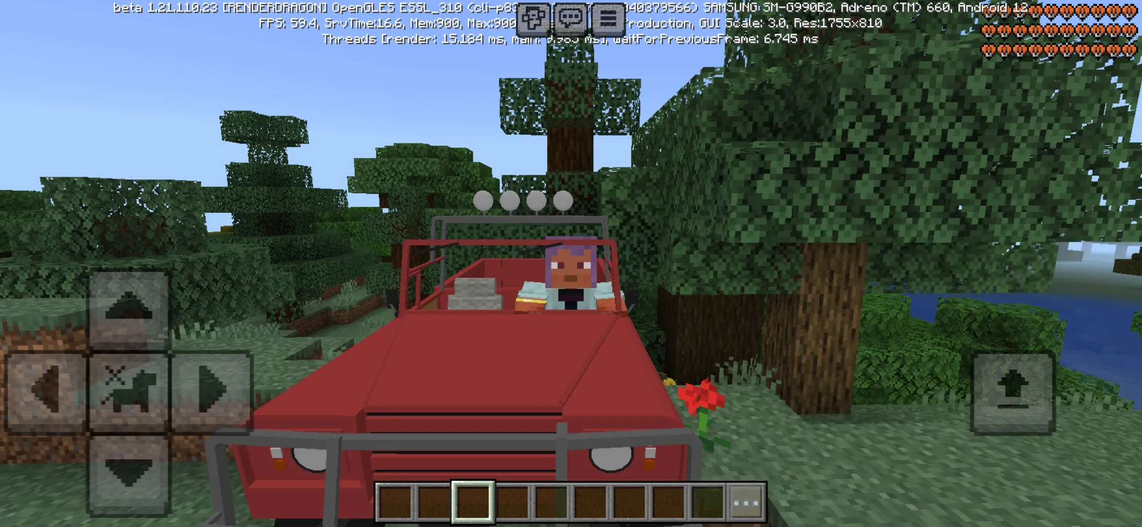 Trevors Cars Mod for Minecraft PE