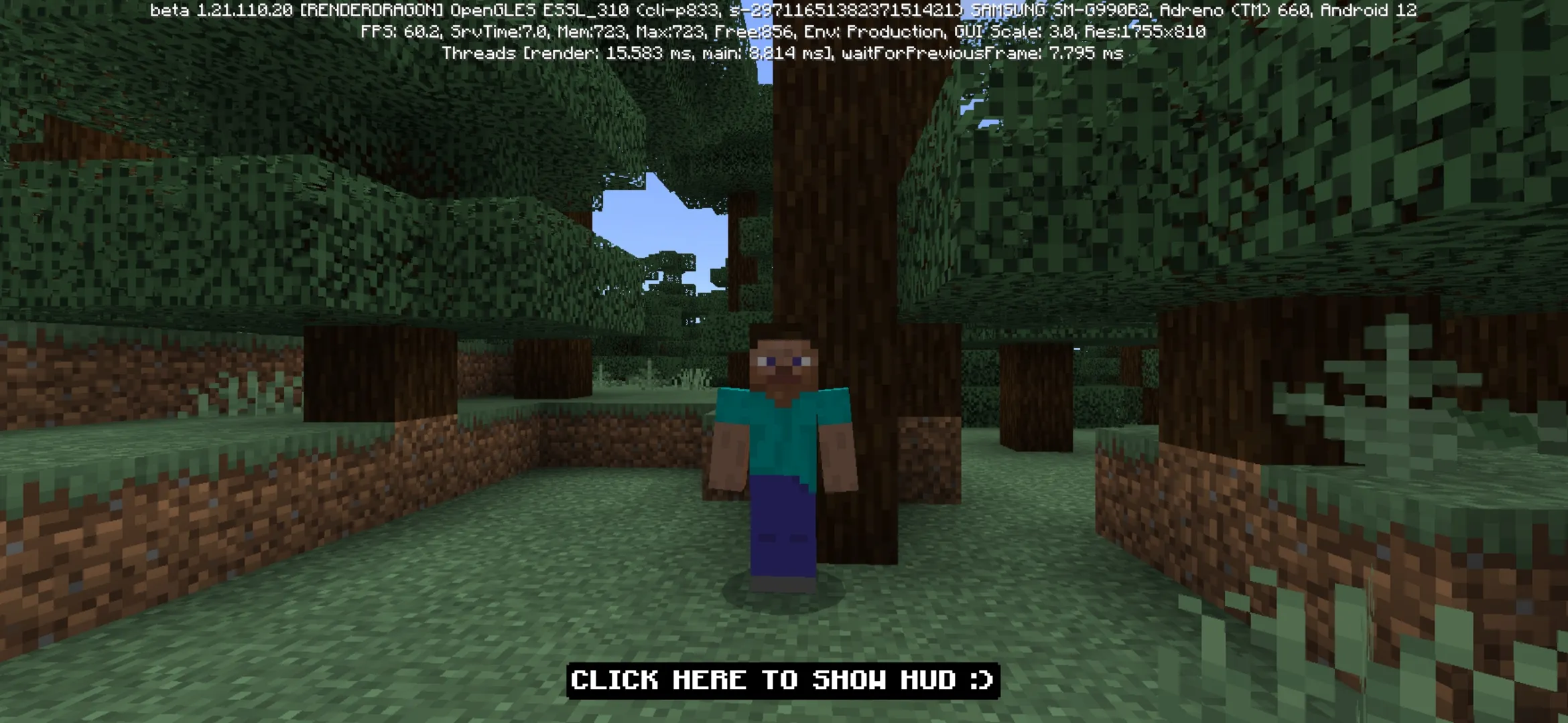 Use It from F1 and F3 Buttons Texture Pack for Minecraft PE