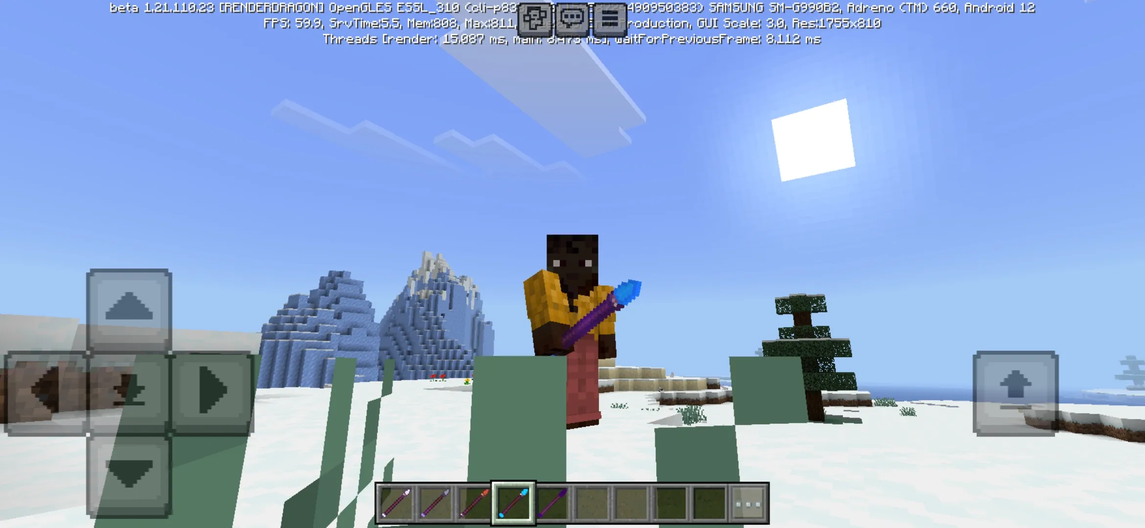 Weapon from Spears Mod for Minecraft PE