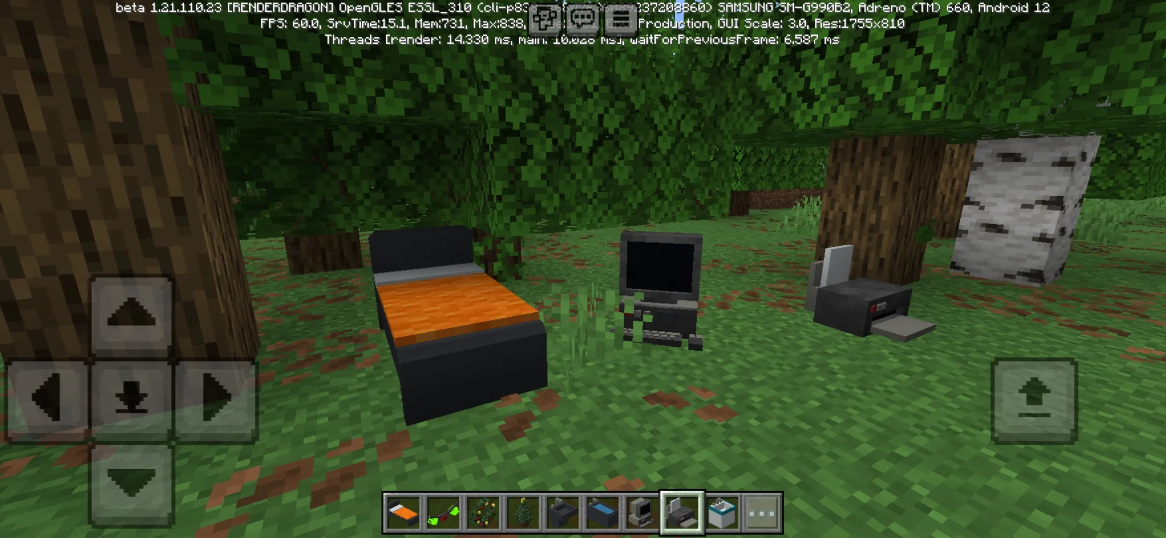 Bed from Mr CrayFish Furniture Mod for Minecraft PE
