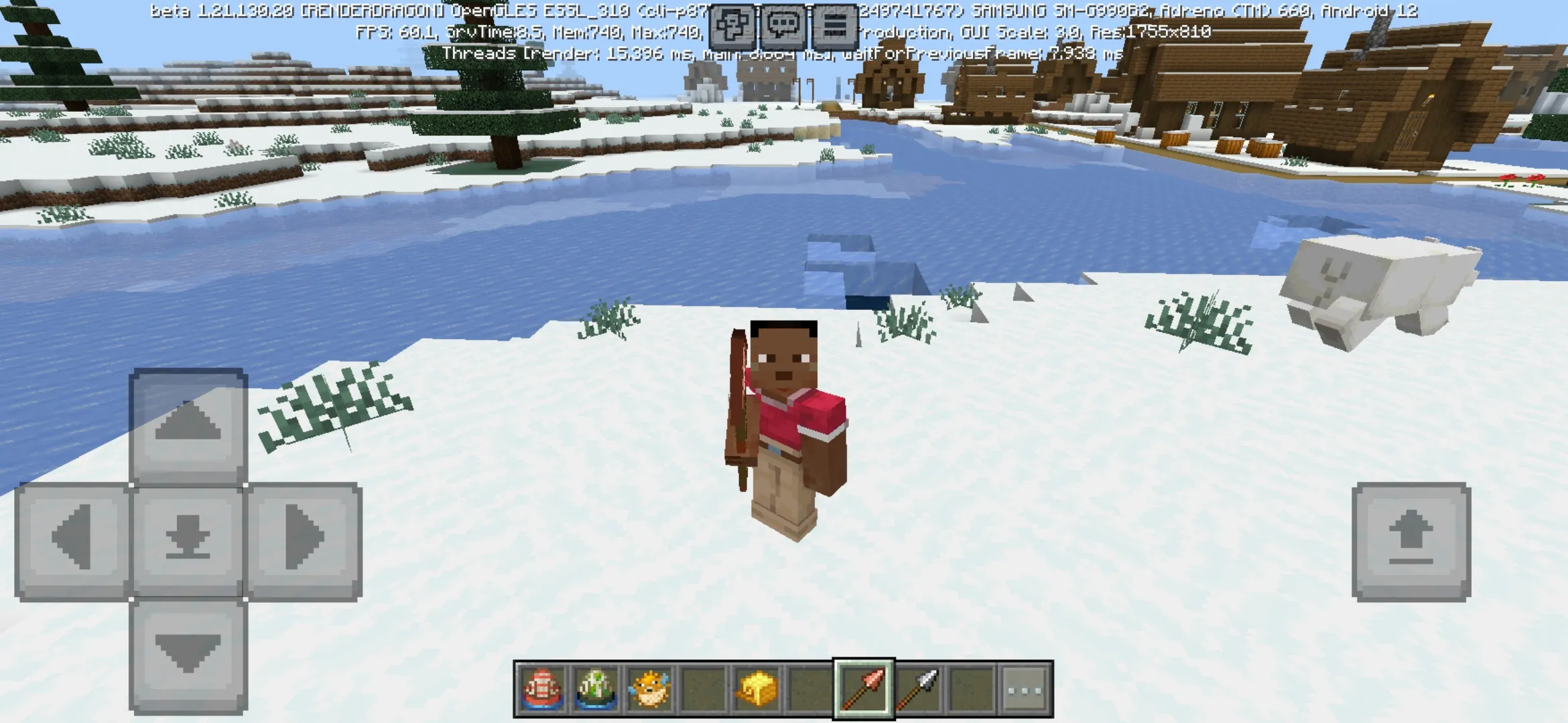 Copper Spear from Minecraft PE 1.21