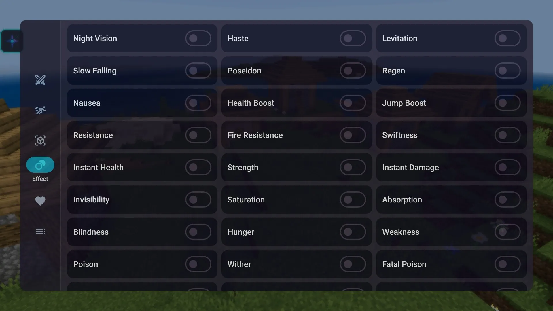 Effects from client nova from Minecraft PE 1.21
