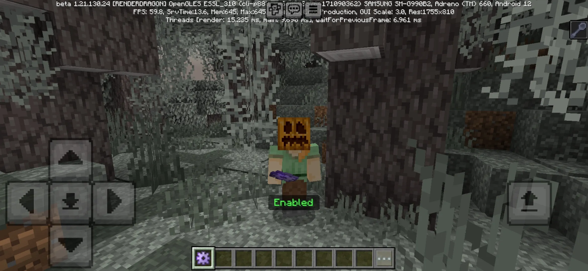 Enabled from Phonk Edit Mod for Minecraft PE