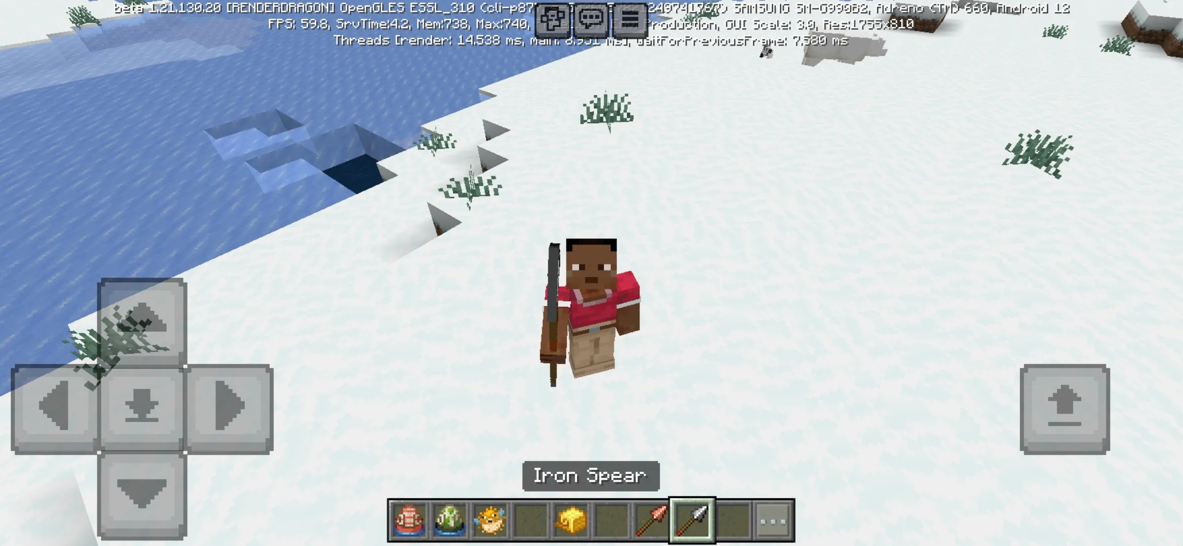 Iron Spear from Minecraft PE 1.21
