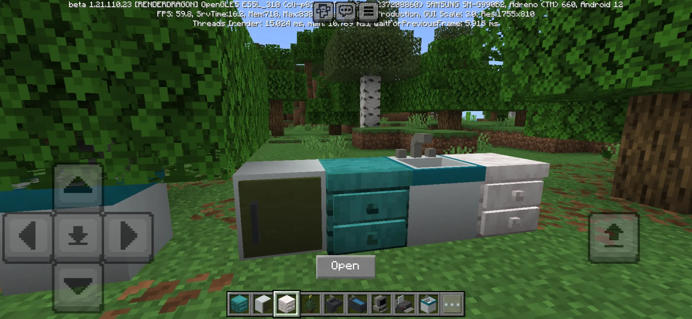 Kitchen from Mr CrayFish Furniture Mod for Minecraft PE