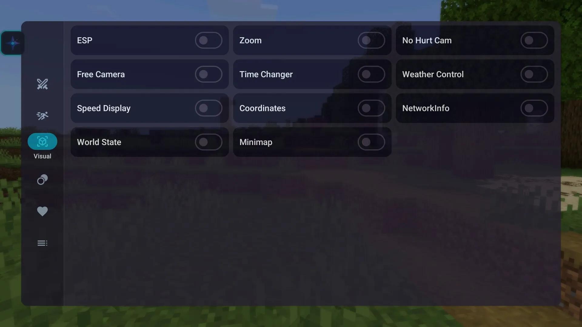 Visual from client nova from Minecraft PE 1.21