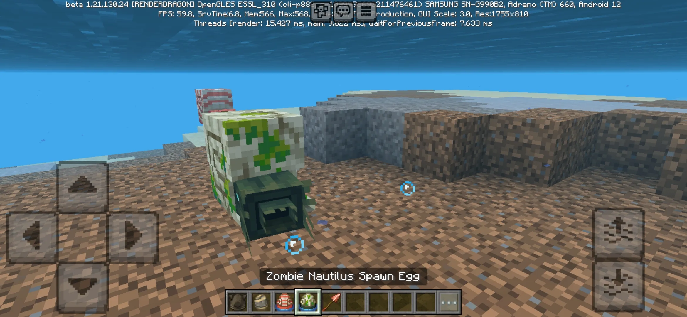 Zombie Nautilus from Minecraft 1.21