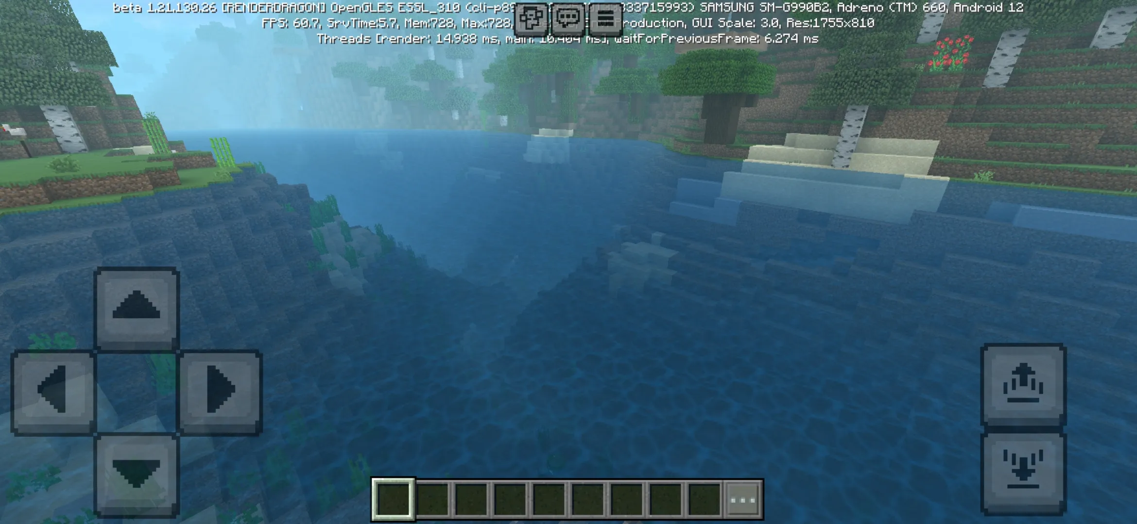 Water from Yummysheep Shader for Minecraft PE