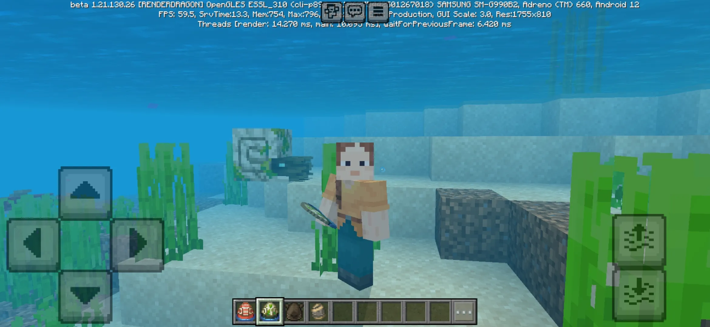 Zombie Nautilus from Minecraft PE 1.21